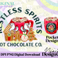 Restless Spirits Hot Chocolate with Pocket Digital PNG