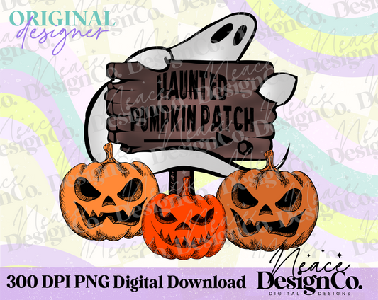 Haunted Pumpkin Patch Digital PNG