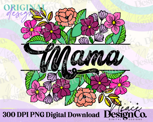 Mama Floral Digital PNG