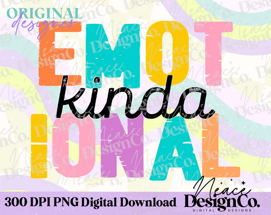Kinda Emotional Color Digital PNG