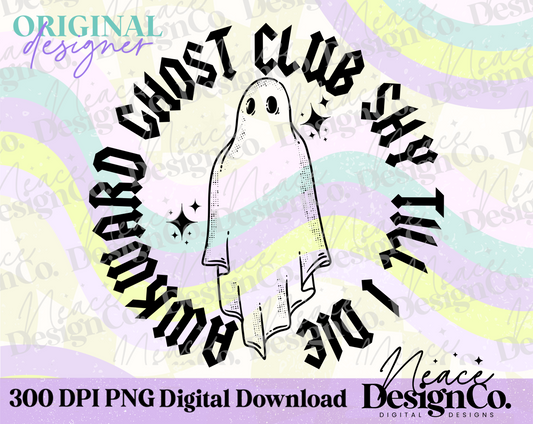 Awkward Ghost Club Digital PNG