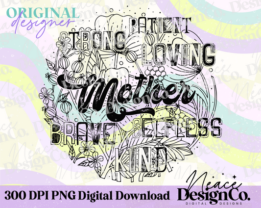 Mother Floral Digital PNG