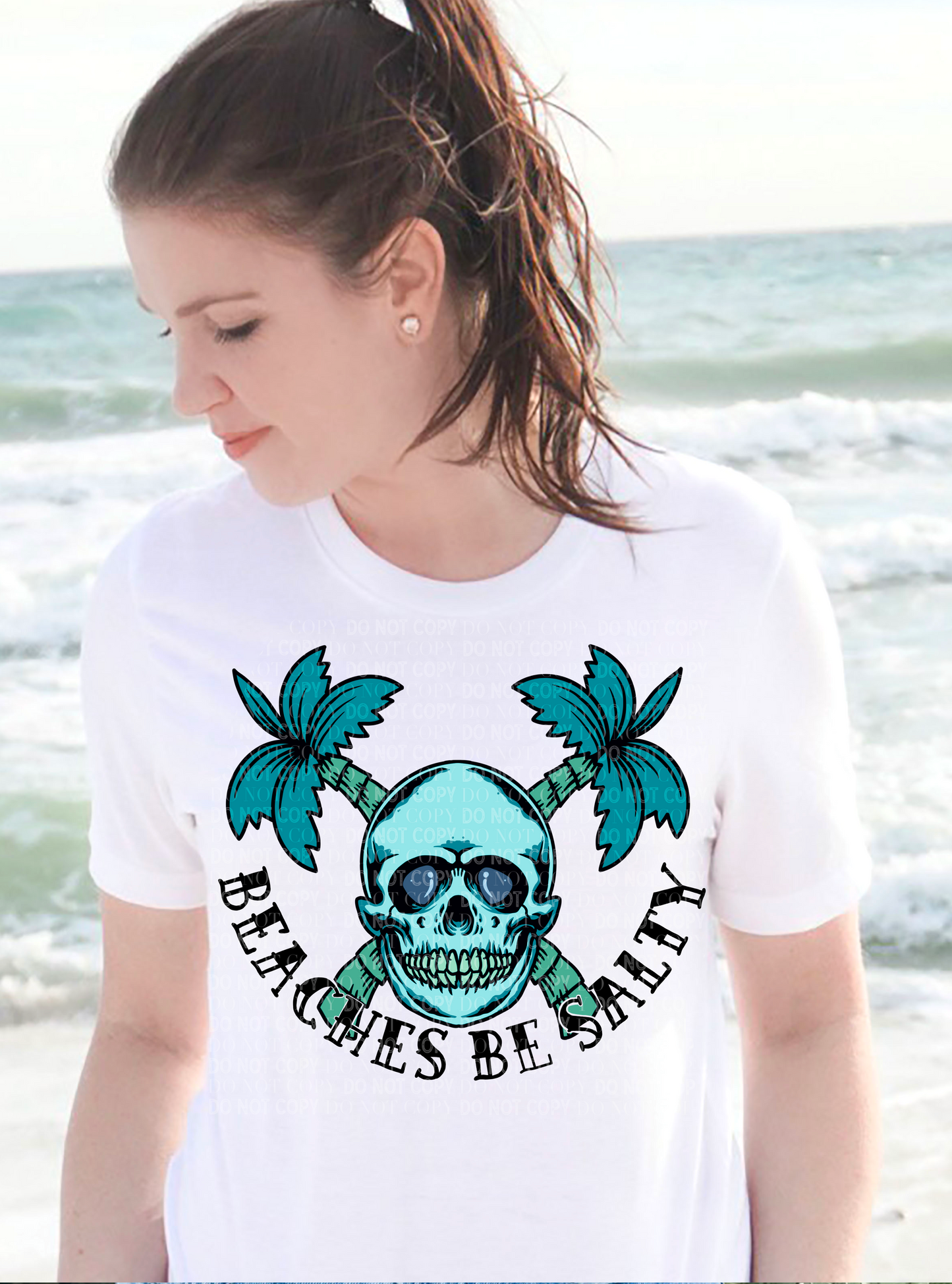 Beaches Be Salty Color Digital PNG