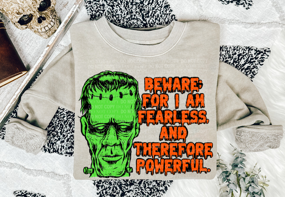 Fearless and Powerful Frankenstein Color Digital PNG