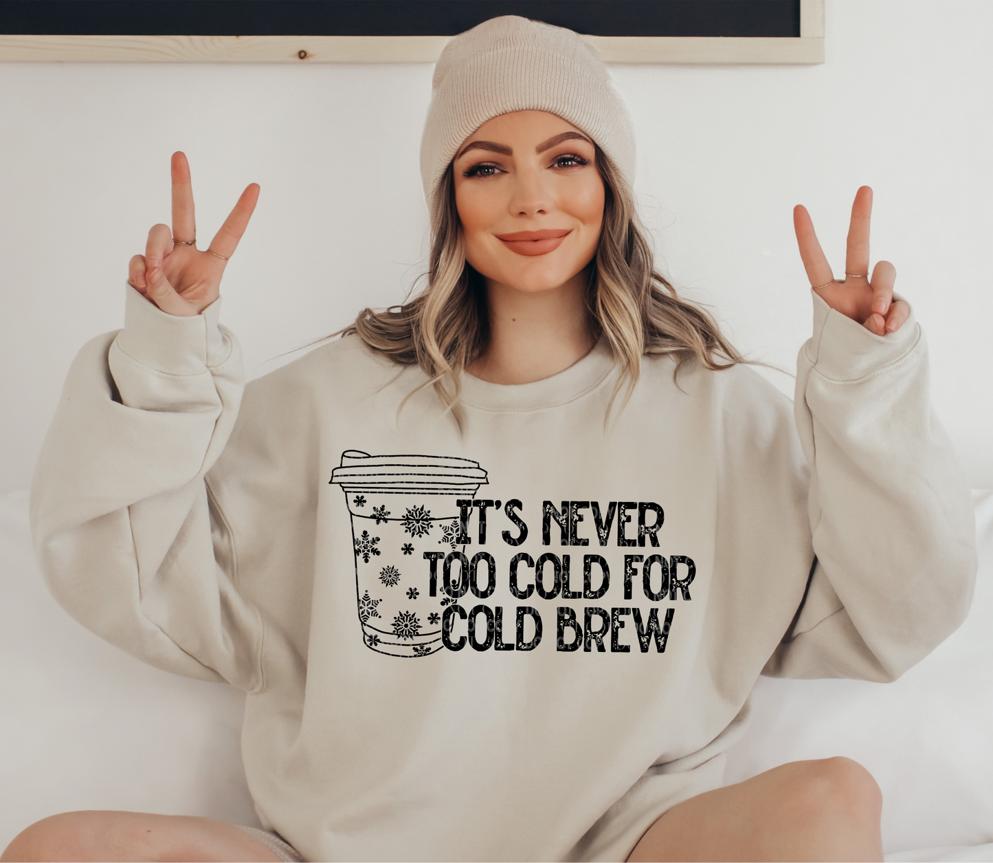 It’s Never to Cold for Cold Brew Digital PNG