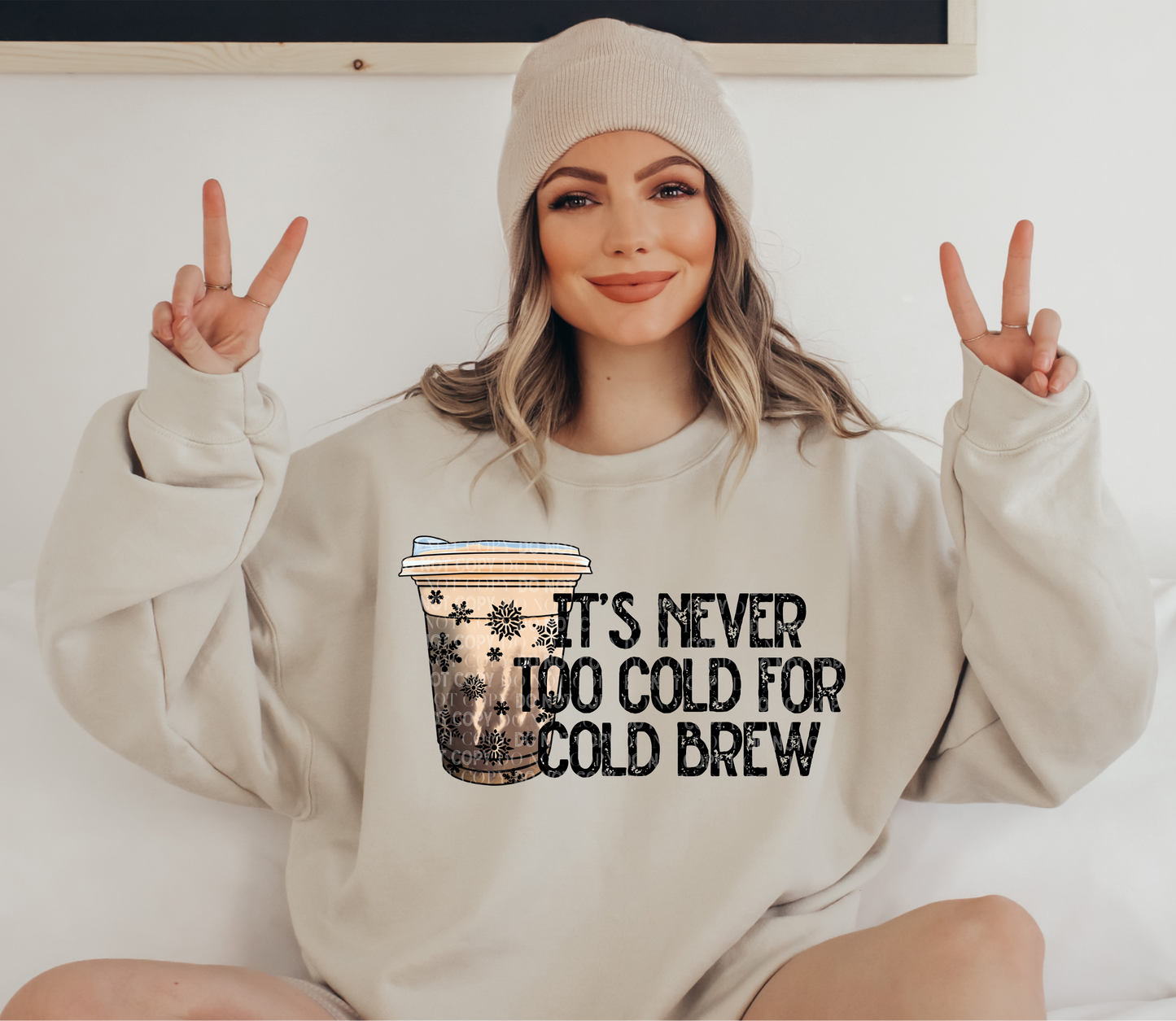 It’s Never to Cold for Cold Brew Color Digital PNG