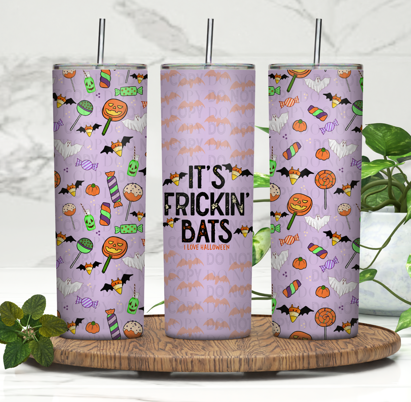 It’s Frickin Bats Halloween Tumbler Digital PNG