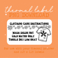 Clothing Care Instructions Thermal Label PNG