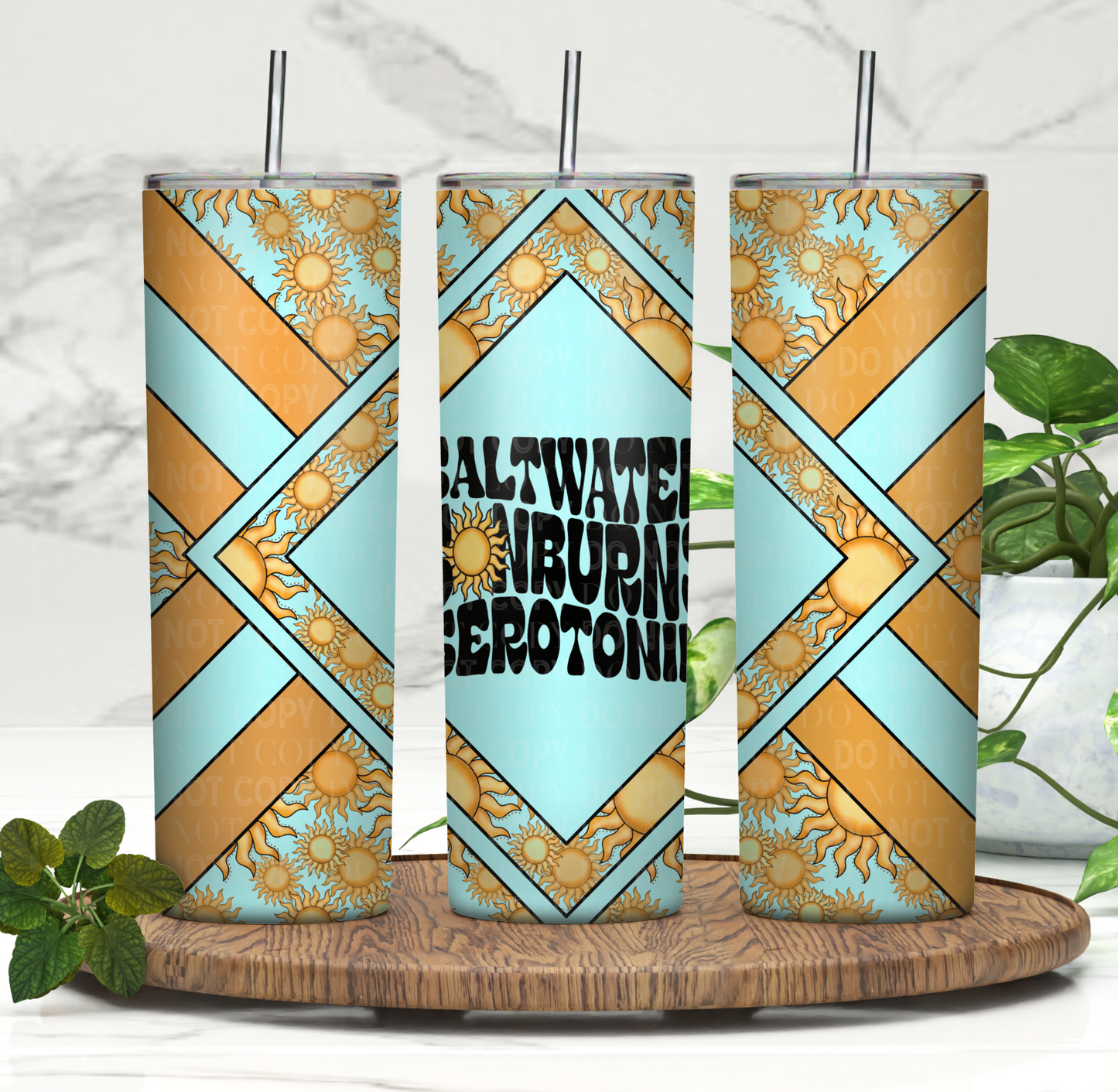 Saltwater Sunburn Serotonin Tumbler Digital PNG