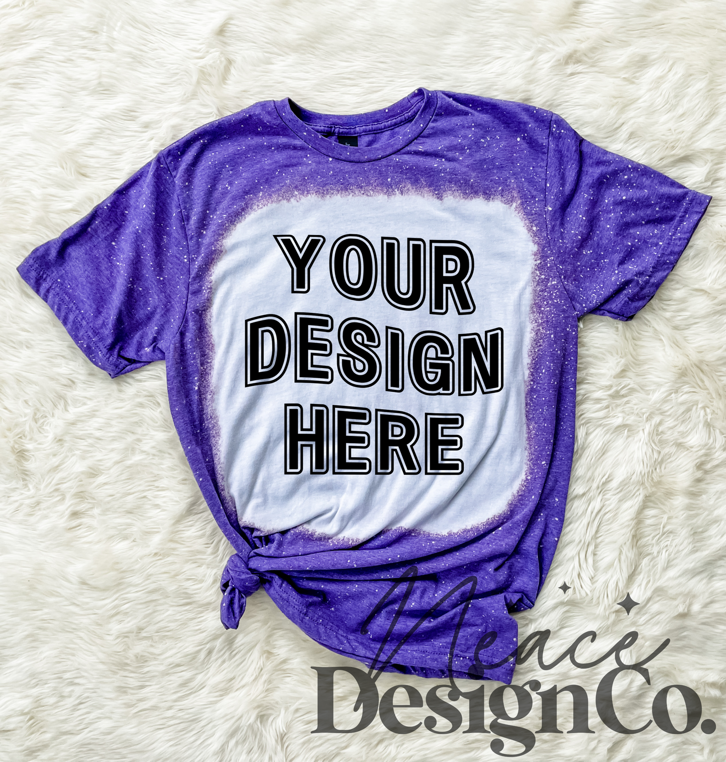 Gildan Heather Purple Bleached Mockup Digital Download