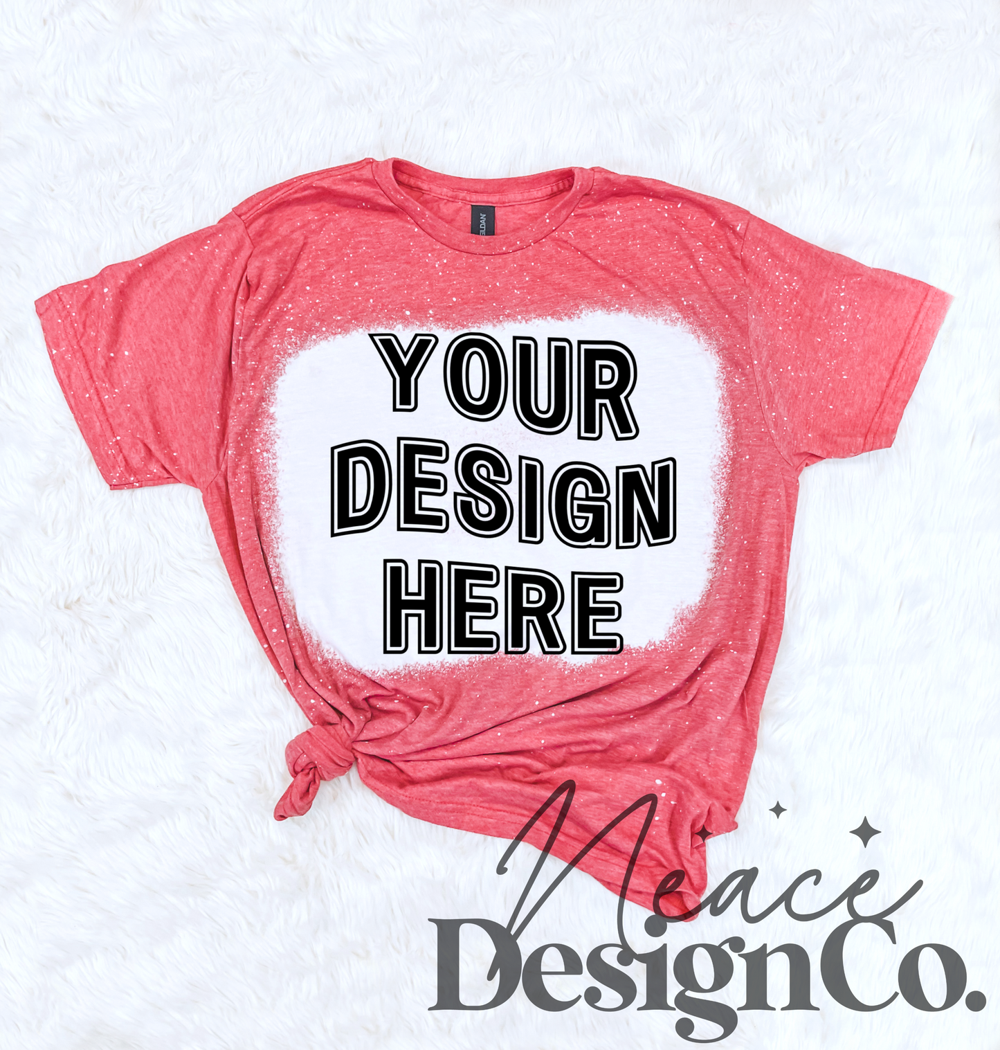 Gildan Heather Red Bleached Mockup Digital Download